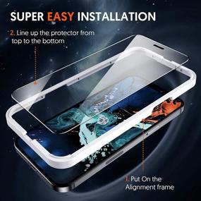 img 3 attached to 📱 Fotbor iPhone 12 Pro Screen Protector - Shatterproof Tempered Glass [Full Coverage] - 3 Pack