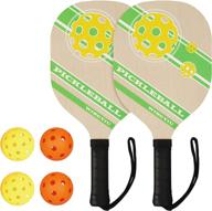 dovoda pickleball paddles set: premium 7-ply basswood rackets with cushion grip - includes carry bag and indoor/outdoor balls логотип