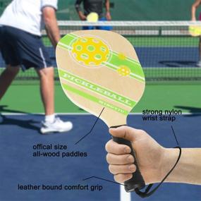 img 3 attached to DOVODA Pickleball Paddles Set: Premium 7-Ply Basswood Rackets with Cushion Grip - Includes Carry Bag and Indoor/Outdoor Balls