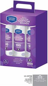 img 1 attached to 🔵 Berkley and Jensen Premium Cotton Rounds - 600 Total Count, 6 Packs