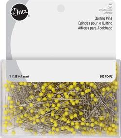 img 3 attached to Dritz 3009 Quilting Pins, 1-3/4-Inch, Yellow (500-Count) - Premium Sewing Accessories for Quilters and Crafters