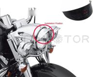 httmt mt325-014a череп черный 7" козырек фары: прочный и толстый | совместим с harley xl xlh fxr fx логотип