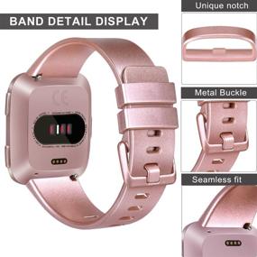 img 3 attached to 📦 Premium Assorted Silicone Patterned Bands for Fitbit Versa 2/Versa/Versa Lite - 4 Pack, Small Size