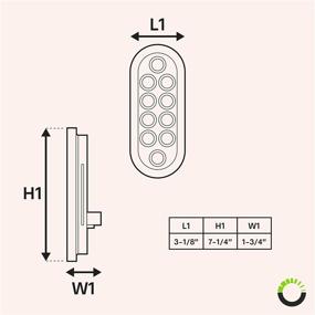 img 3 attached to 🚨 High-Quality 6-Inch Red Oval LED Trailer Tail Light Kit [DOT FMVSS 108 Compliant] [SAE S2TSI6P2 Certified] [Grommet and Plug Included] [IP67 Waterproof] [Stop Turn Tail] Brake Lights for Boat Trailer, RVs, and Trucks