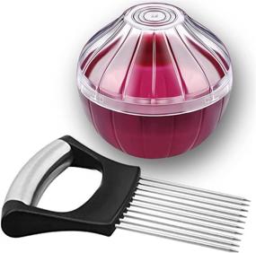 img 4 attached to 🧅 Refrigerator Onion Keeper & Slicer Holder - Convenient Storage & Slicing Solution for Onions, Avocados, Eggs, and More Vegetables