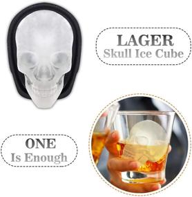 img 1 attached to 🧊 Extra Large 3D Skull Ice Cube Mold - Silicone Ice Molds for Whiskey - Skull Ice Cube Trays with Funnel for Big Mouth Cup - Skull Ice Maker with Resin - Chocolate Sugar Whiskey Ice Mold for Parties