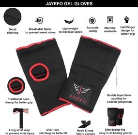 img 3 attached to Jayefo Padded Speed Wraps Inner Gloves - Ultimate Protection and Support for Boxing and Kickboxing Training