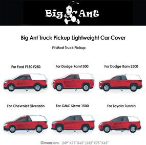 img 2 attached to 🚚 6-Layer Waterproof Pick Up Truck Cover - Big Ant Car Cover for Outdoor Protection (232 inches) with Dustproof, Windproof, UV Shielding, and Driver Door Zipper