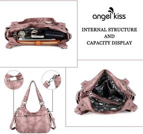 img 2 attached to Angelkiss Handbags Multiple Pockets Shoulder Women's Handbags & Wallets for Shoulder Bags