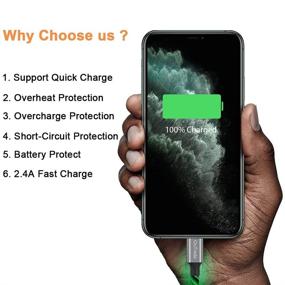 img 1 attached to OuTrade LED-кабель для зарядки Lightning - Сертифицирован в Apple MFi, зарядное устройство для iPhone SE 11 Pro Max XR X 8 7 6S 6 5, iPad и многого другого (зеленый, 3,3 фута)