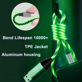 img 2 attached to OuTrade LED-кабель для зарядки Lightning - Сертифицирован в Apple MFi, зарядное устройство для iPhone SE 11 Pro Max XR X 8 7 6S 6 5, iPad и многого другого (зеленый, 3,3 фута)