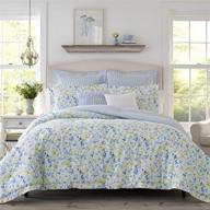 🛏️ laura ashley nora collection: stylish delicate design comforter set for queen beds - ultra soft all season bedding logo