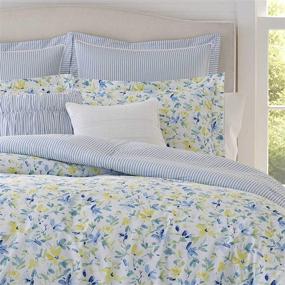 img 3 attached to 🛏️ Коллекция Laura Ashley Nora: стильный деликатный комплект одеяло для двуспальных кроватей - сверхмягкое постельное белье на все времена года.