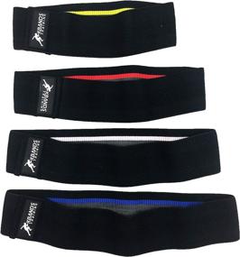 img 1 attached to Kbands Training Infinity Hip Bands - Enhanced Stability with Fabric Non-Slip Rubber Lining - 4 Adjustable Resistance Levels