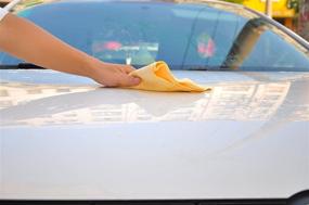 img 1 attached to 🚘 Y40 THIEVES Super Absorbent Chamois Towel for Car Cleaning - Yellow, 2-Piece Set, Ideal for Cars, Boats, RVs, Home Cleaning - Long-lasting, Eco-friendly Synthetic Shammy