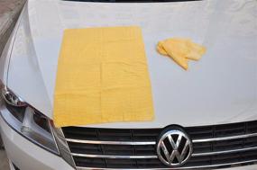 img 2 attached to 🚘 Y40 THIEVES Super Absorbent Chamois Towel for Car Cleaning - Yellow, 2-Piece Set, Ideal for Cars, Boats, RVs, Home Cleaning - Long-lasting, Eco-friendly Synthetic Shammy