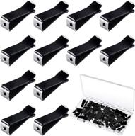 🚗 square head car vent clips air freshener for auto air conditioner - set of 60 with 2 storage boxes - ideal for office, home, car use (black,9 mm) logo