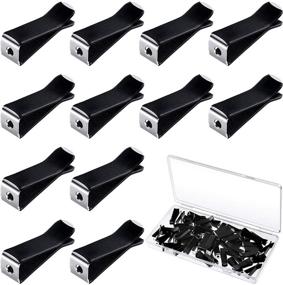 img 4 attached to 🚗 Square Head Car Vent Clips Air Freshener for Auto Air Conditioner - Set of 60 with 2 Storage Boxes - Ideal for Office, Home, Car Use (Black,9 mm)