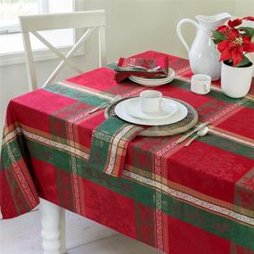 img 2 attached to 🎄 Benson Mills Holiday Legacy Yarn Dyed Jacquard Fabric Tablecloth for Christmas, Winter, and Holiday - Multi, 60x120 inch Rectangular: Enhanced SEO