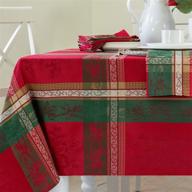 🎄 benson mills holiday legacy yarn dyed jacquard fabric tablecloth for christmas, winter, and holiday - multi, 60x120 inch rectangular: enhanced seo logo