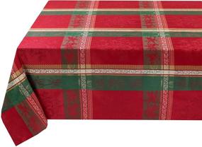 img 3 attached to 🎄 Benson Mills Holiday Legacy Yarn Dyed Jacquard Fabric Tablecloth for Christmas, Winter, and Holiday - Multi, 60x120 inch Rectangular: Enhanced SEO