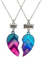 👧 bgshemni best friends necklace for children- kid's best friend jewelry, friendship gift girls bff necklaces-love logo