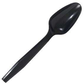 img 4 attached to 🥄 Daxwell Plastic Teaspoons, Medium Heavyweight Polypropylene (PP), Individually Wrapped, Black, A10003701 (Case of 1,000)