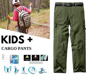 img 1 attached to 👖 Boys Scout Cargo Pants for Kids - Youth Convertible Zip Off Shorts, Quick Dry Fishing and Hiking Pants with Dry Fit Technology