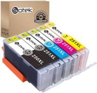 🖨️ premium sotek 250xl 251xl 250 251 xl ink cartridges - 5 color set for pixma printers (5pack) logo