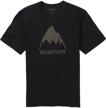 burton classic short sleeve black men's clothing logo
