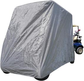 img 2 attached to Golf Cart Cover - Fits Yamaha Drive, EZ Go, Club Car Precedent - Tan/Dark Gray Color - By Summates