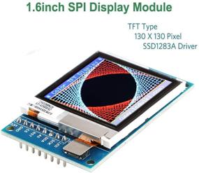 img 4 attached to 🖥️ Модуль дисплея MakerHawk Arduino LCD 1.6 дюйма TFT: высококачественный экран SPI с драйвером SSD1283A для Arduino D1 Mini