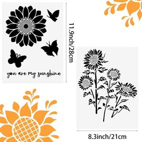 img 3 attached to Sunflower Sunshine Butterfly Reusable Template Crafting