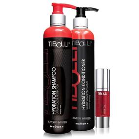 img 4 attached to 🛁 TIBOLLI Hydrating Repairing Shampoo & Conditioner Sets (10.1 Fl Oz/300ml) + Desired Hair Oil 30ml - Deep Conditioning Hair Treatment for Damaged Hair with Natural Ingredients