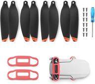 🚁 mavic mini 2 propellers for dji mini 2 drone, 8pcs 4726 fm dji mini 2 blades, low noise dji mini 2 propellers with silicone propellers guard holder, dji mini 2 accessories (orange tip) logo