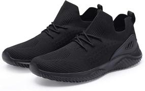 img 1 attached to 👟 YPK MA02Black Women's Athletic Shoes: Lightweight Breathable Sneakers