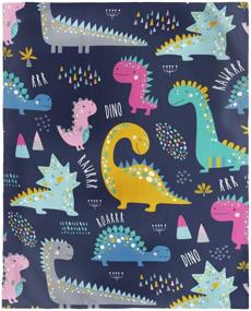 img 2 attached to Jekeno Flannel Dinosaurs Ligtweight Microfiber