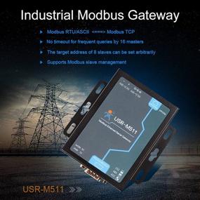 img 3 attached to 🌐 USR-M511RS232 RS485 RS422 Ethernet Modbus Gateway with 10/100Mbps Ethernet Interface for Serial to Ethernet Conversion, Modbus RTU/ASCII to Modbus TCP Support, and Modbus Slave Master Support with None/Odd/Even/Mark/Space