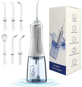 img 4 attached to Cordless Portable Irrigator Rechargeable Waterproof Oral Care