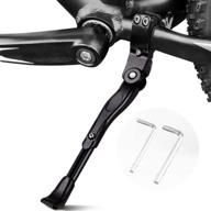 🚲 versatile and sturdy bicycle kickstand: adjustable aluminum alloy bicycle side support bracket for all bike types - mountain, road, bmx, mtb, city, kids, sports, and adult bikes logo