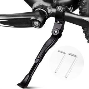 img 4 attached to 🚲 Versatile and Sturdy Bicycle Kickstand: Adjustable Aluminum Alloy Bicycle Side Support Bracket for All Bike Types - Mountain, Road, BMX, MTB, City, Kids, Sports, and Adult Bikes