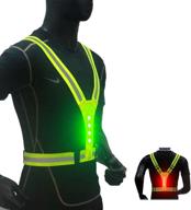 🔦 neattimes led reflective harness vest: stay visible, safe & seen during night sports - size adjustable for men and women логотип