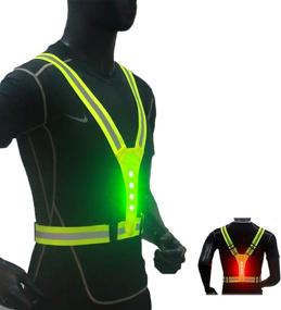 img 4 attached to 🔦 NeatTimes LED Reflective Harness Vest: Stay Visible, Safe & Seen During Night Sports - Size Adjustable for Men and Women