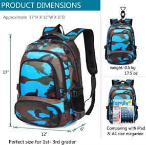 img 3 attached to Backpacks Camouflage Elementary Bookbags Lightweight Backpacks in Kids' Backpacks