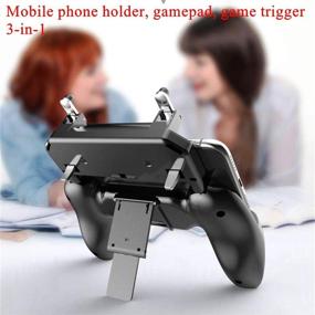 img 1 attached to 🎮 COOBILE PUBG Mobile Game Controller - L1R1 Trigger Joystick Gamepad for 4-6.5" iOS & Android Phones (W10 Update) - Improved SEO