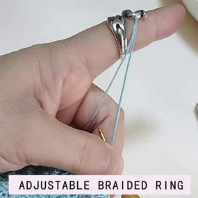 img 2 attached to 🧶 The Ultimate Crochet & Knitting Hack: SMEKHOXO Adjustable Crochet Loop Ring for Supercharged Speed