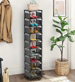 img 3 attached to 👞 Barsone 10 Tiers Shoe Rack: Sturdy Space-Saving Vertical Shoe Shelf Organizer for Small Spaces