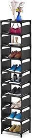 img 4 attached to 👞 Barsone 10 Tiers Shoe Rack: Sturdy Space-Saving Vertical Shoe Shelf Organizer for Small Spaces