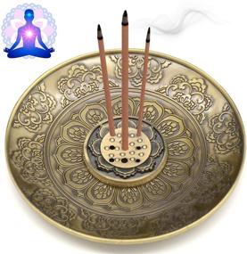 img 4 attached to 🧘 Enhance Your Meditation and Yoga Experience with OMyTea Incense Stick Holder - Beautiful Brass Incense Burner with Ash Catcher for Stress Relief and Relaxation (Mandala)