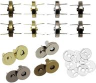 hysagtek 40 sets magnetic button clasps snaps - ideal for sewing, craft, purses, bags, clothes, leather - 4 colors (18mm) logo